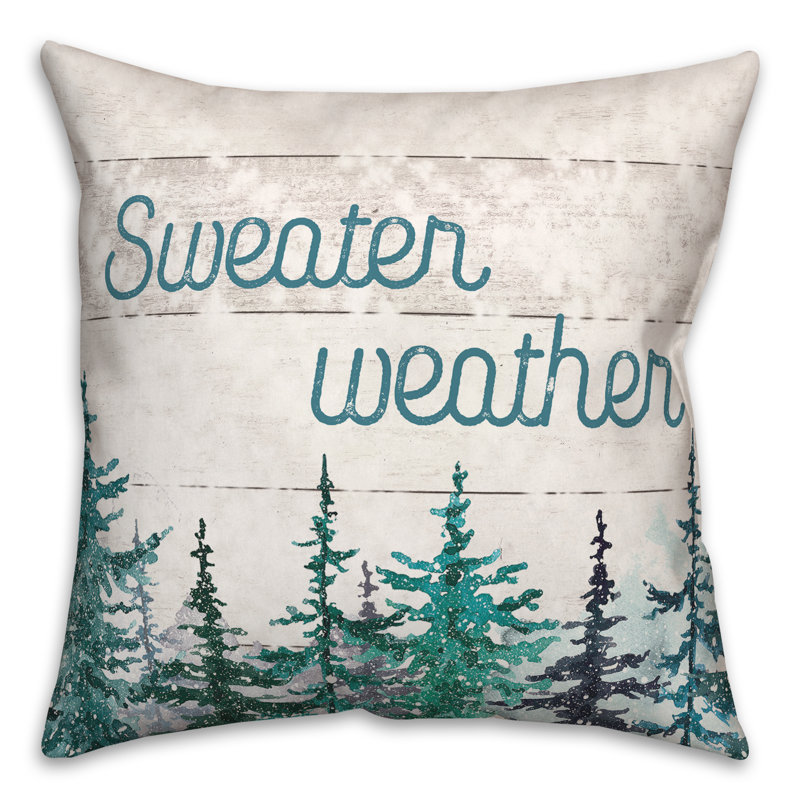  Housse et insert de coussin carré Sweat Weather Trees, H 16 po x l 16 po x P 1,5 po