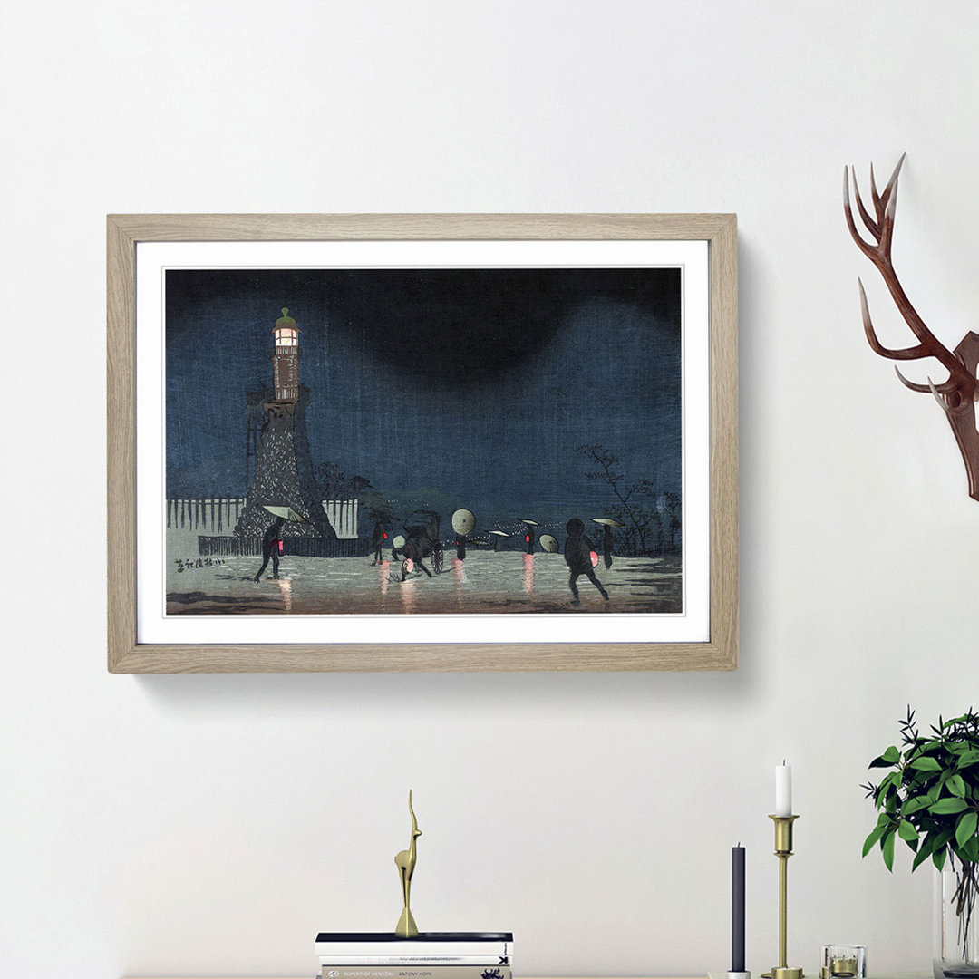 Night in May by Kobayashi Kiyochika - Framed Print