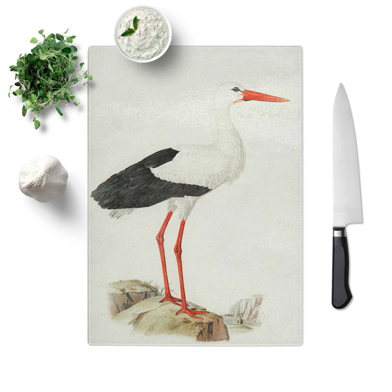 Tempered Glass White Stark by Von Wright Chopping Board, 20 cm W x 28.5 cm L