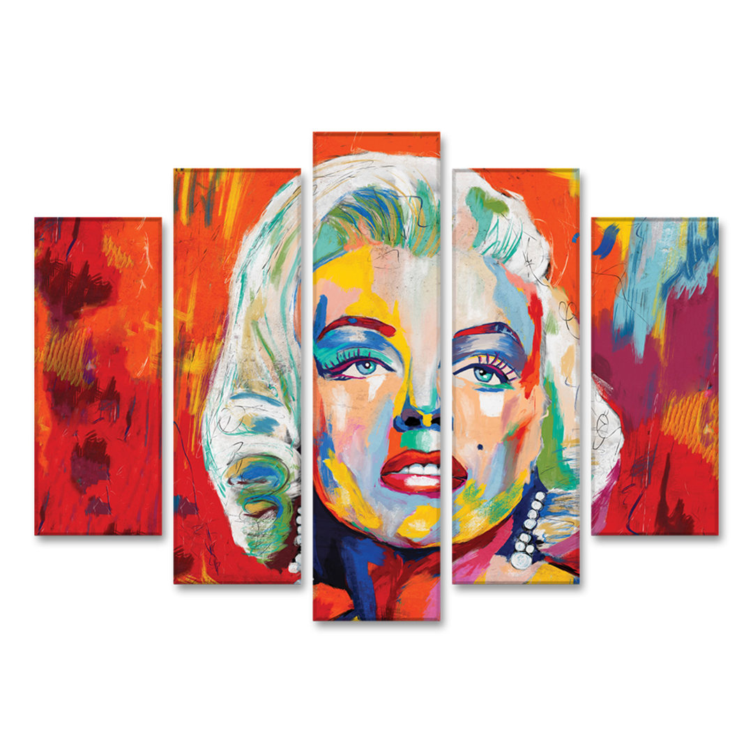 5-tlg. Acrylbilder-Set Marilyn