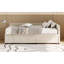 Lit plateforme tapissier en L avec rangement et tiroirs