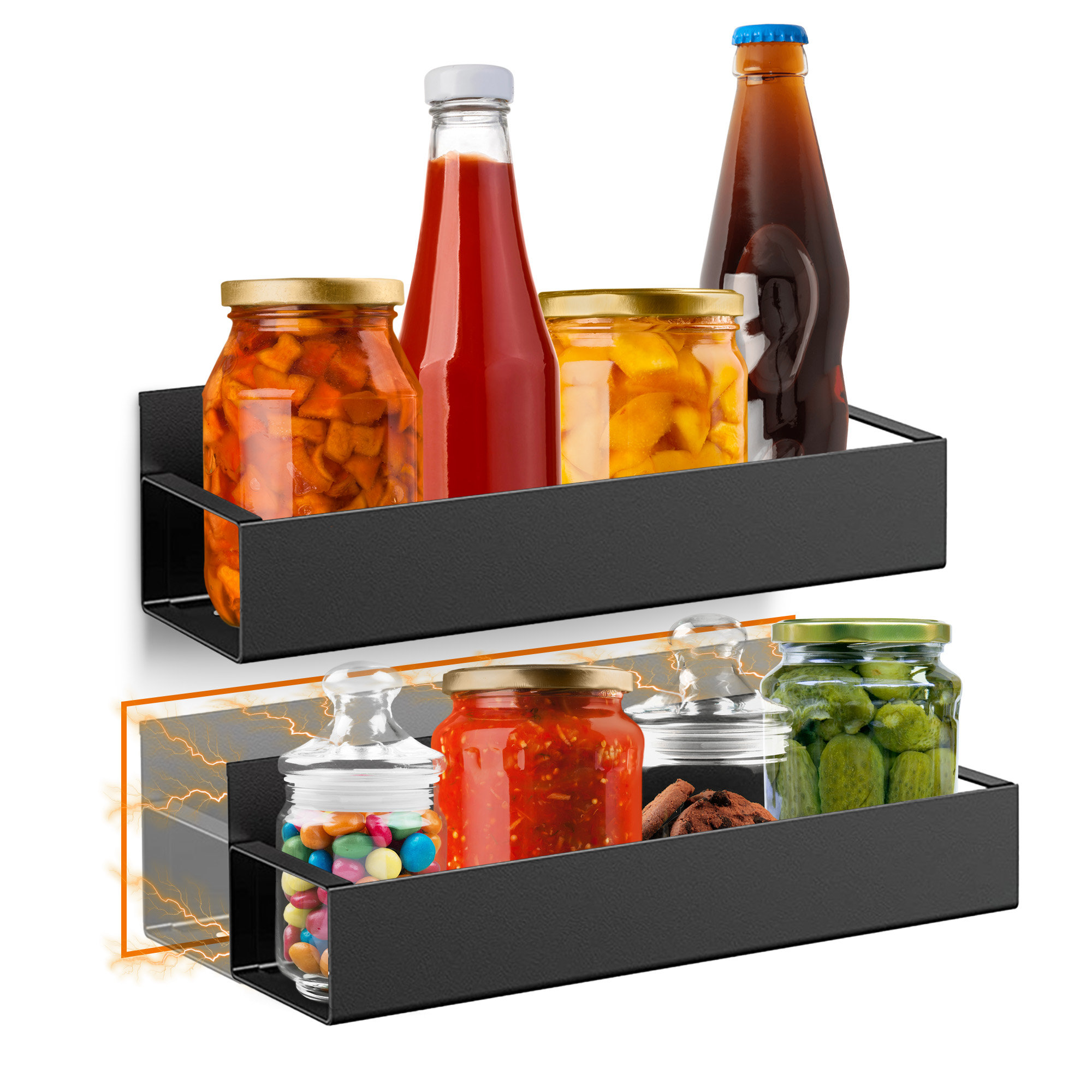 Prep & Savour Set of 2 Heavy Duty Magnetic Spice Storage Organizer & Reviews | Wayfair