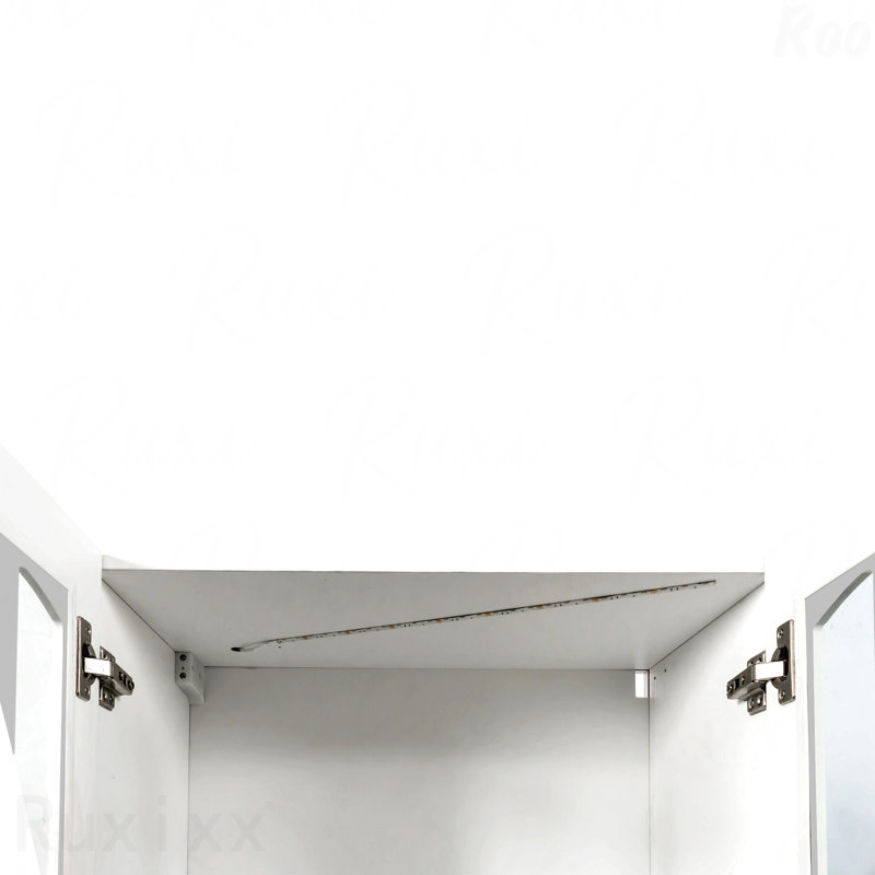 Armoire murale vitrée à porte vitrée, étagère flottante non réglable pour cuisine, salle de bain et salon