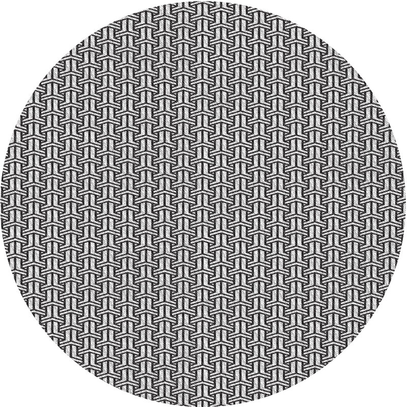 Tapis géométrique gris, Rond 3 pi