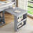Twin Loft Bed With Pull-Out Desk & Storage Cabinets-1953404362
