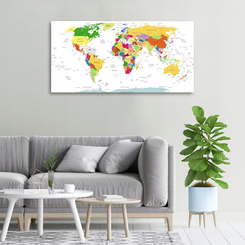 World Map - Wrapped Canvas Print
