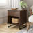 Wood Herringbone Nightstand with Drawer-2031384854
