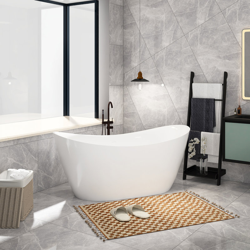 66'' x 31.5'' Soaking Acrylic Bathtub