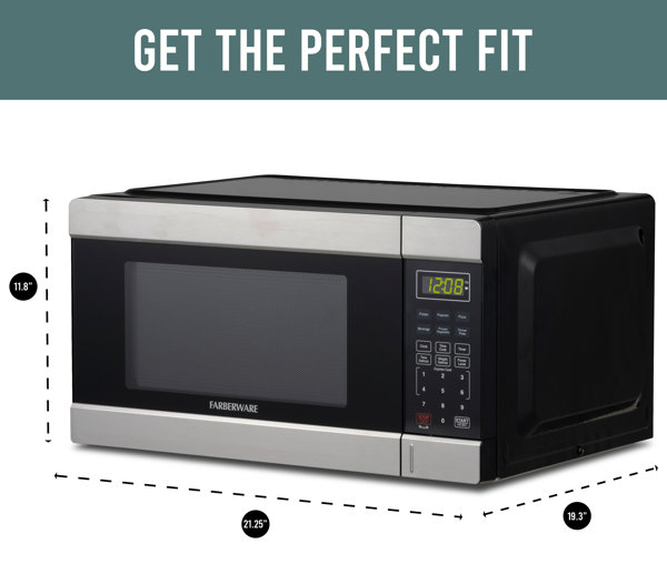 Farberware Professional 1000-Watt Microwave Oven - Stainless Steel, 1.3 cu  ft - QFC