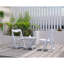 Mobilier d'extérieur pliable Hips, 2 chaises et table rectangulaire blanche pour fauteuil spacieux, incluse