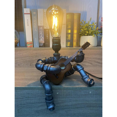 Music Guitar Table Lamp Guitar Stuff Cool Gifts For Music Lovers Players For Men Gift Steampunk Lamp Metallica