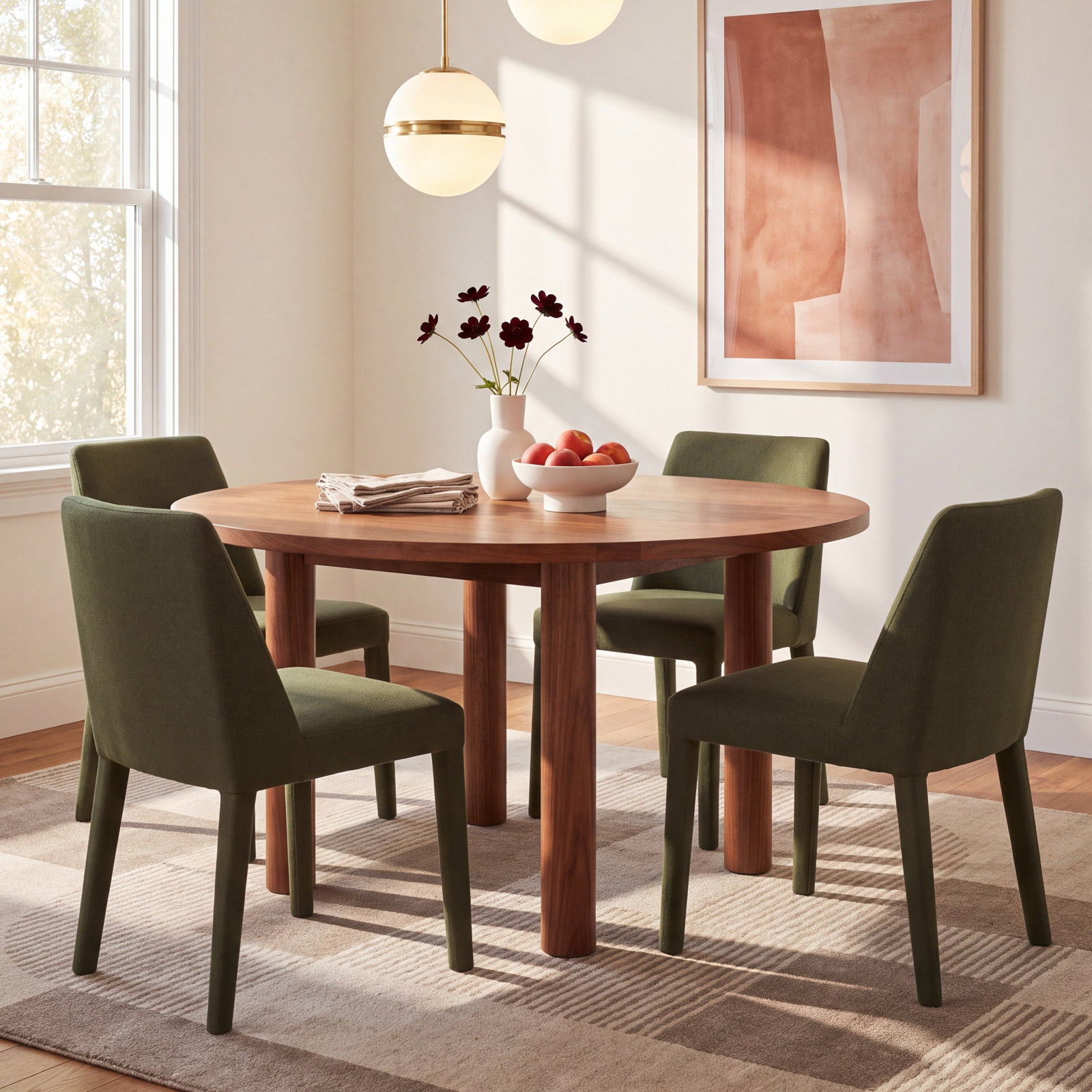 Good Times 60 " Dining Table, Whitewashed Ash