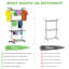 126cm Rolling Clothing Rack-1422465263