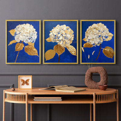 Floral Study  Series  XXVIII  -Set Of 3 Framed Giclee Prints -Ready to Hang