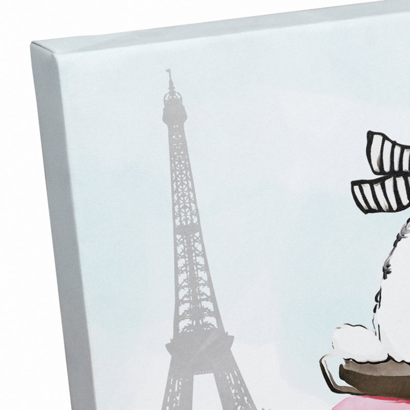 Art sur toile caniche french sassy Boston, H 11 po x l 14 po x P 1,25 po