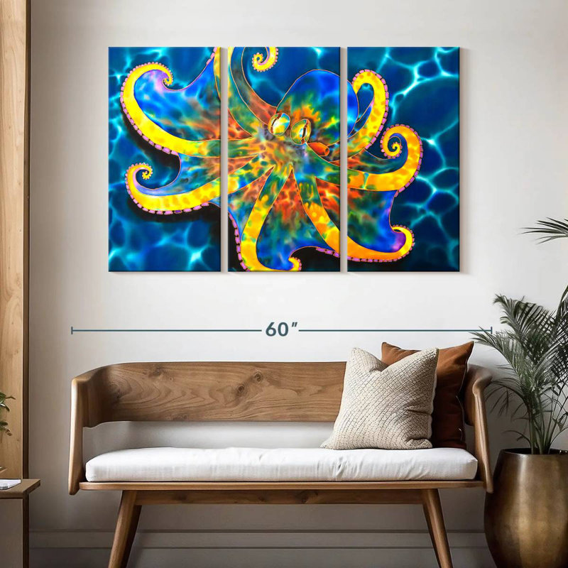 Brampt Caribbean Octopus, 32" H x 50" W