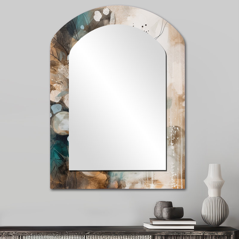 Miroir mural brun et vert Bohemia, 34 po x 25 po
