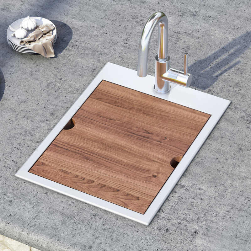 Ruvati 13 x 16 inch Solid Wood Replacement Cutting Board for RVH8210 and RVQ5210 workstation sinks