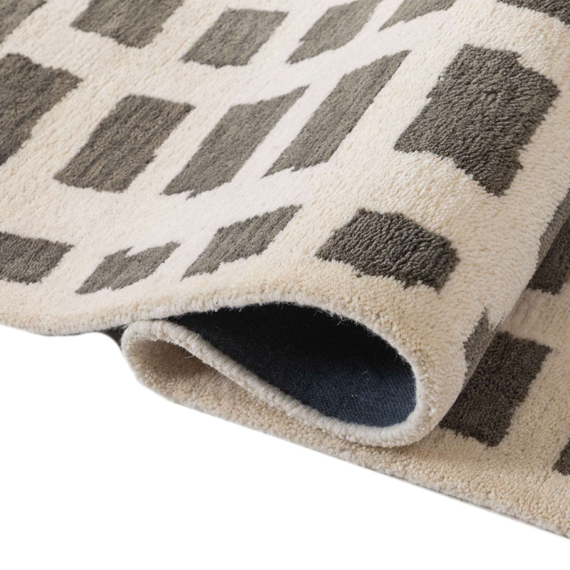 Tapis d'intérieur en laine touffeté à la main Rudy, Rectangulaire 3 pi x 5 pi