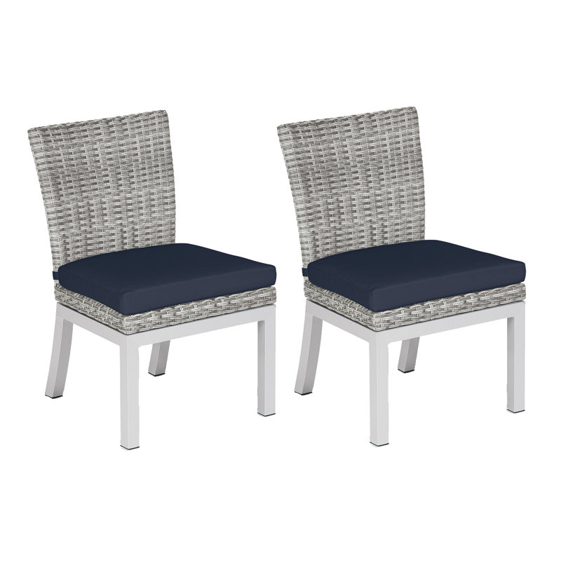 Argento Outdoor Dining Side Chair, Midnight Blue