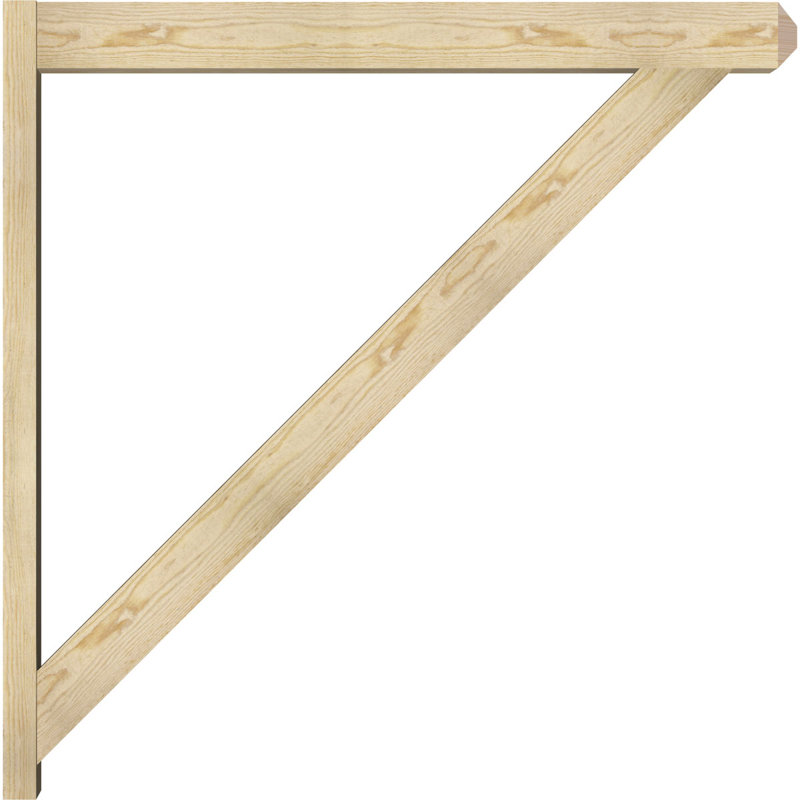 Artisan traditionnel en bois rustique, Sapin Douglas de 6 po (sciage brut), P 48 po x H 48 po