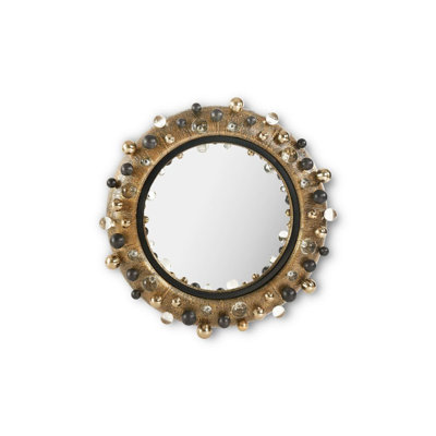 Eris Round Brass Mirror