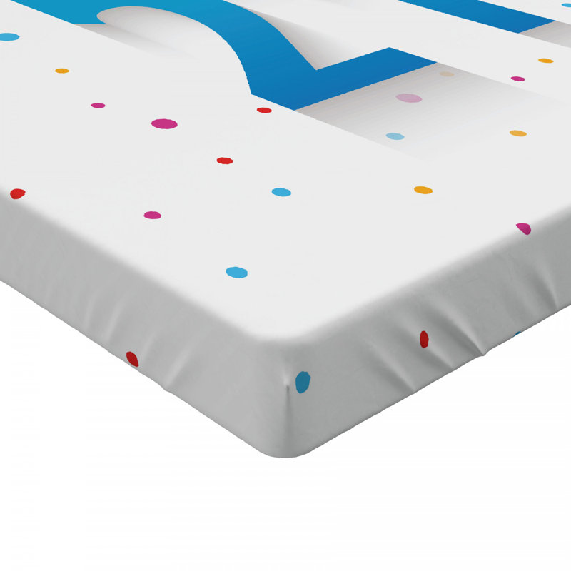 Microfiber Polka Dots Fitted Sheet, Full Fitted Sheet