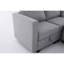 Petit fauteuil modulaire modulaire en forme de L 3 places convertible, 4 sièges, toile de jute gris aube, 87 po de profondeur, 57 po de largeur, 29 po de hauteur, 175 lb de poids, plusieurs configurations de module, rangement pour chaque siège, doux