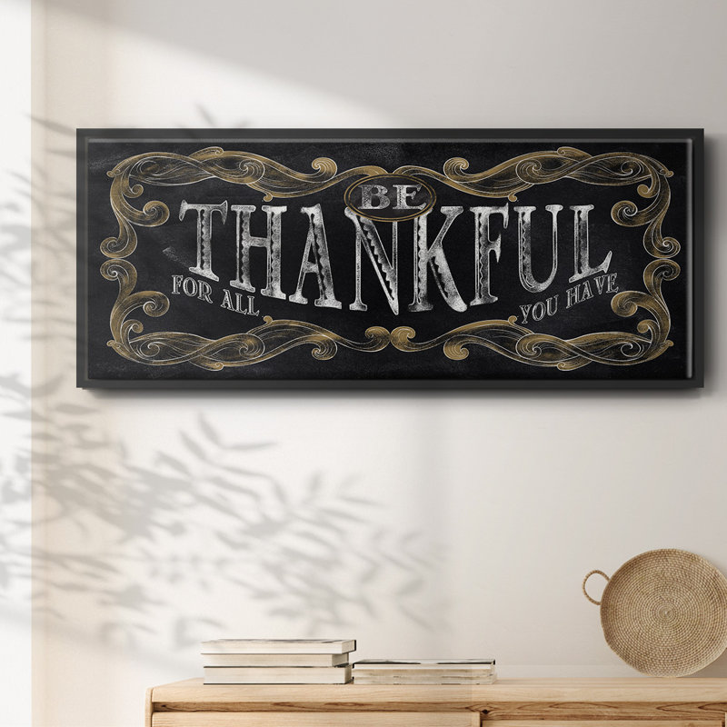 Be Thankful- Framed Canvas