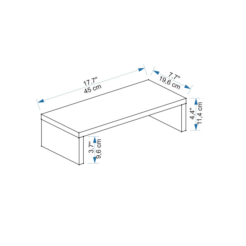 Ladawn Manufactured Wood Monitor Stand, Atlantic Pine