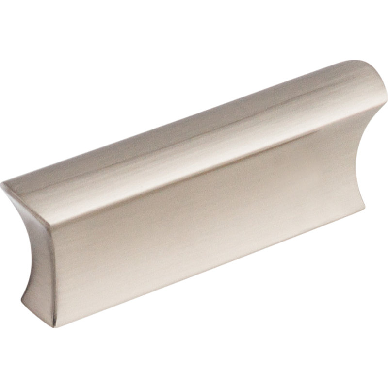 Glacier 3" Center to Center Finger pull, 2" Center to Center, Brushed Satin Nickel