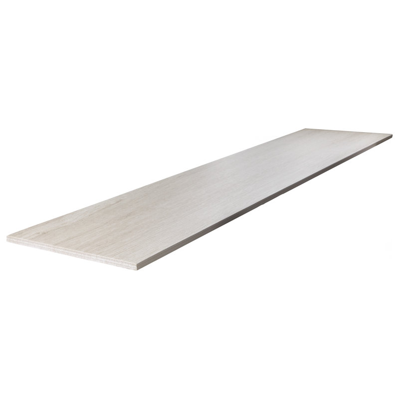 Llama 9" x 36" Porcelain Wood Look Wall and Floor Tile, Almond