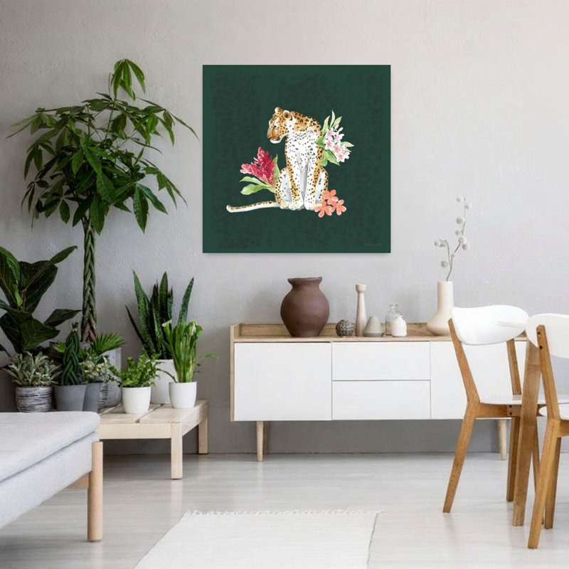 «From The Jungle VII», art floral tropical, H 36 po x l 36 po