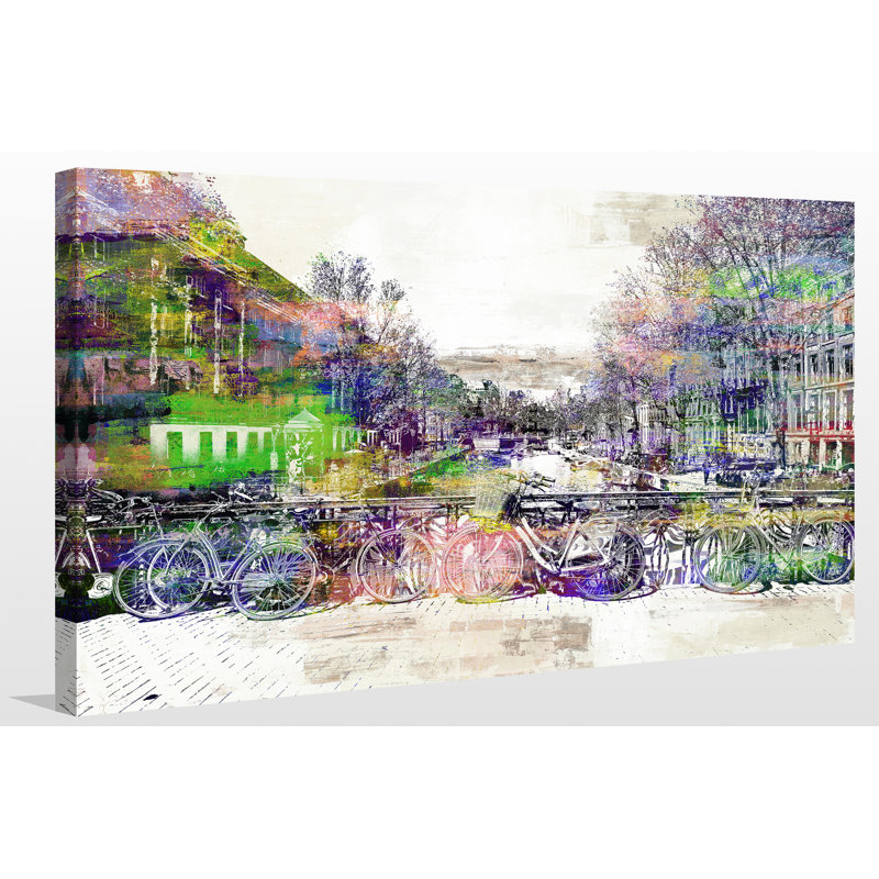« amsterdam iii », impression sur toile tendue, reproduction d’art sur toile, H 18 po x l 30 po x P 1 po