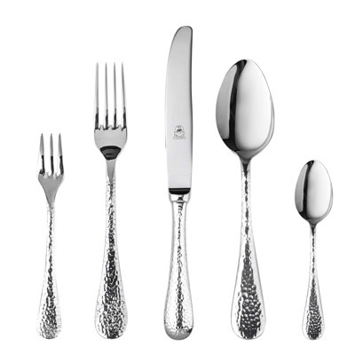 Epoque Flatware Set with Cake Fork and H/H Knives - 30 Pieces - Stainless Steel