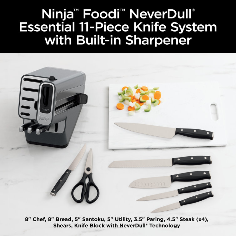 Ninja Foodi NeverDull 11-Piece Essential Knife System with Sharpener K12011