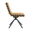 Ensemble de 2 chaises d'appoint en velours pour salle à manger, noir mat avec pieds dorés, sièges d'appoint capitonnés modernes