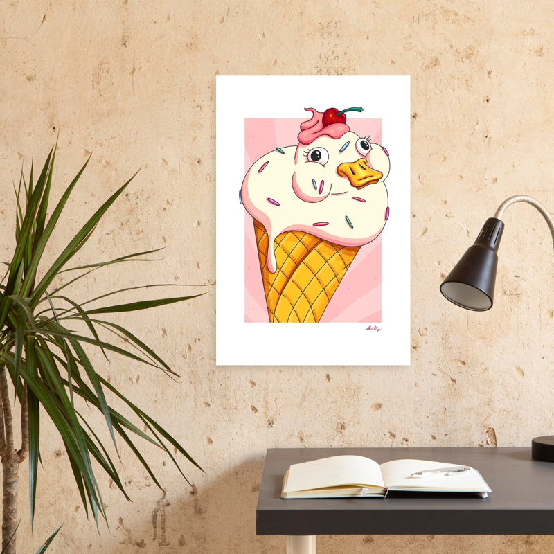 Waffle Duck by Nanna Paavig - Wrapped Canvas Print, 60.96 cm H x 40.64 cm W
