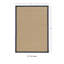 Tapis berbère beige fait à la main avec bordure en coton bleu marine Nannette-1476829563