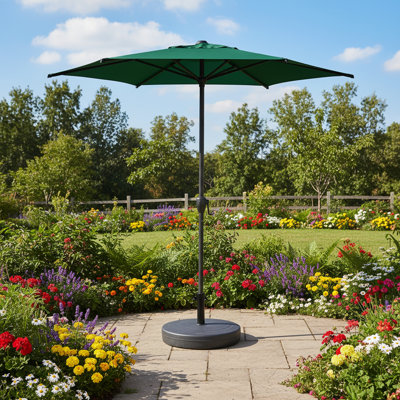 7.5FT Patio Market Umbrella with Push Button Tilt and Crank for Garden, Deck