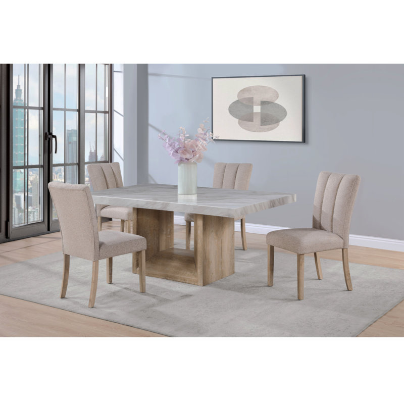 Sheena 5Pc Dining Table Set Natural