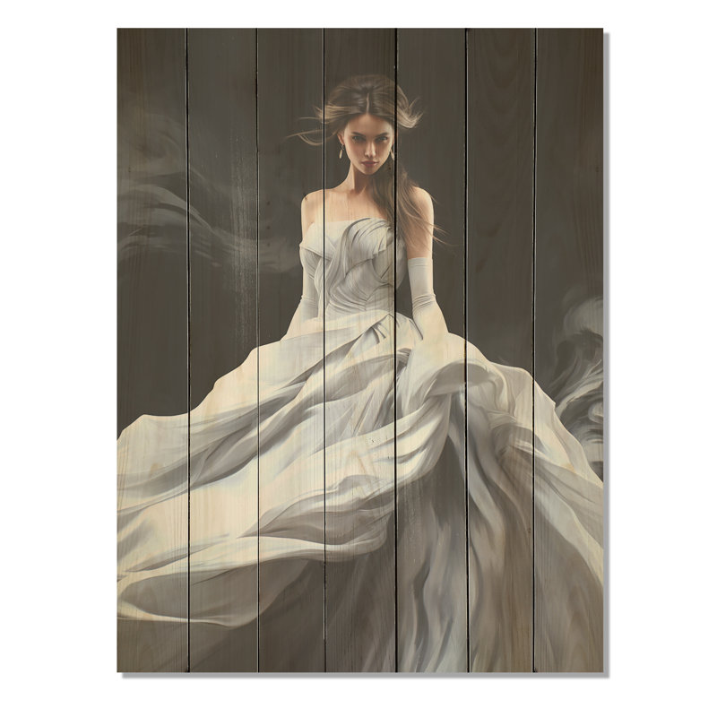 Blanc Adagio Dance Ballet - Ballet sur bois, H 32 po x l 24 po