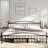 Metal Bed Frame with Vintage Headboard and Footboard, Heavy Duty Iron Platform Bed-614130736