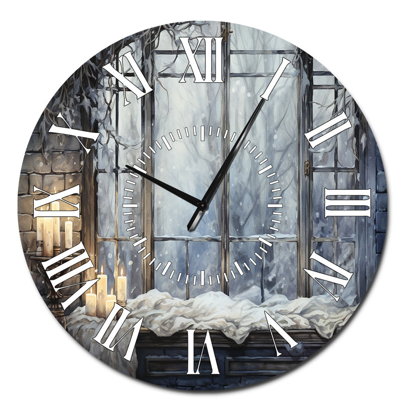 Horloge murale blanche et grise campagne antique, Surdimensionné