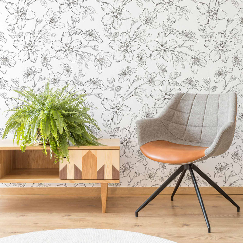 Hewad Peel & Stick Floral Tile, 102" L x 24" W