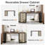 Bureau d'ordinateur réversible avec cabinet Shyli