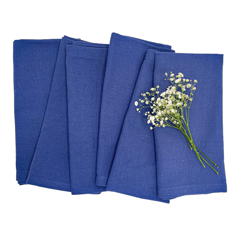 Zarella 100% Cotton Square Napkin, Navy