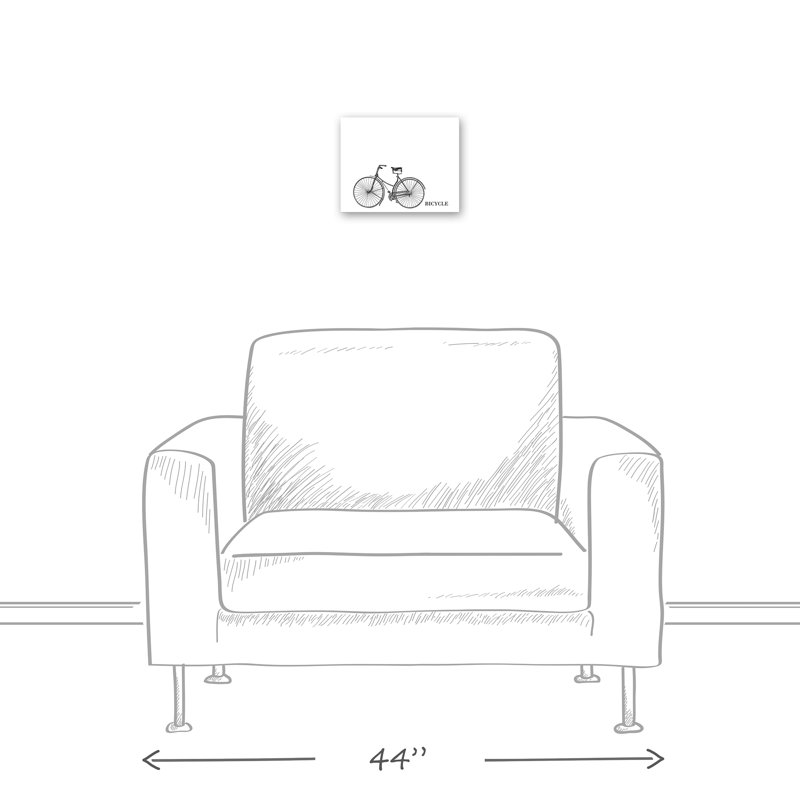 « bicycle sketch », impression sur toile tendue