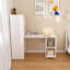 Bureau pliable extensible avec tablettes de rangement et roues mobiles