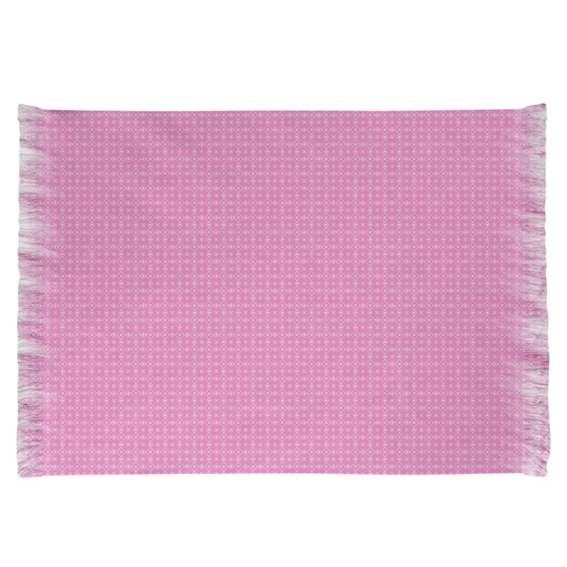 Tapis rose à motif classique Doily, non